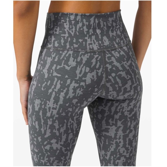 Lululemon Wunder Train High-Rise Crop 21" Print Gray Legging Size 6, W6BF5S - Picture 7 of 14